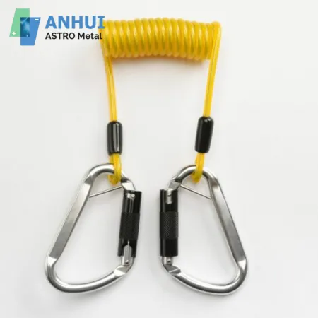 High-Quality Spring Lanyard With Two Hooks