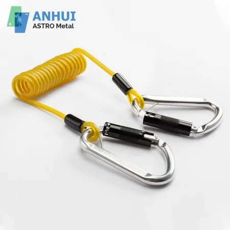 High-Quality Spring Lanyard With Two Hooks