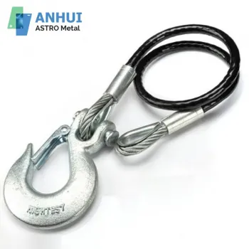 Stainless Steel Tow Wire Rope Sling with Sling Latch Hook