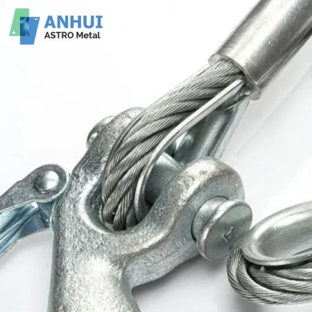 Stainless Steel Tow Wire Rope Sling with Sling Latch Hook